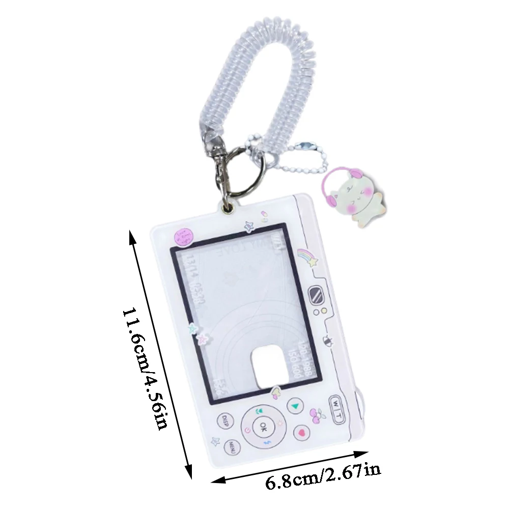 Photo Card Holder Key Chain Idol Photo Card Holder Decorative Student ID Badge Girls Card Sleeves