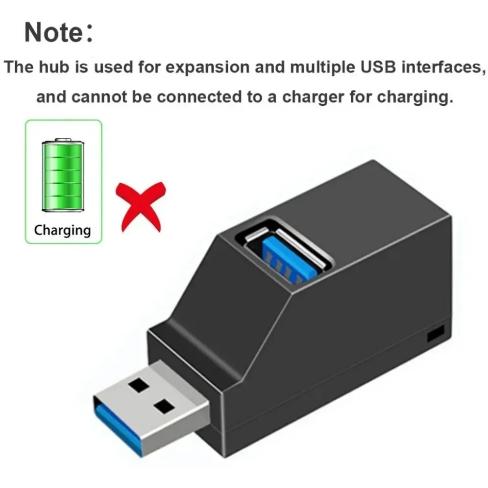 3 Ports High Speed USB 3.0 HUB Adapter Extender Splitter For PC Laptop MacBook P