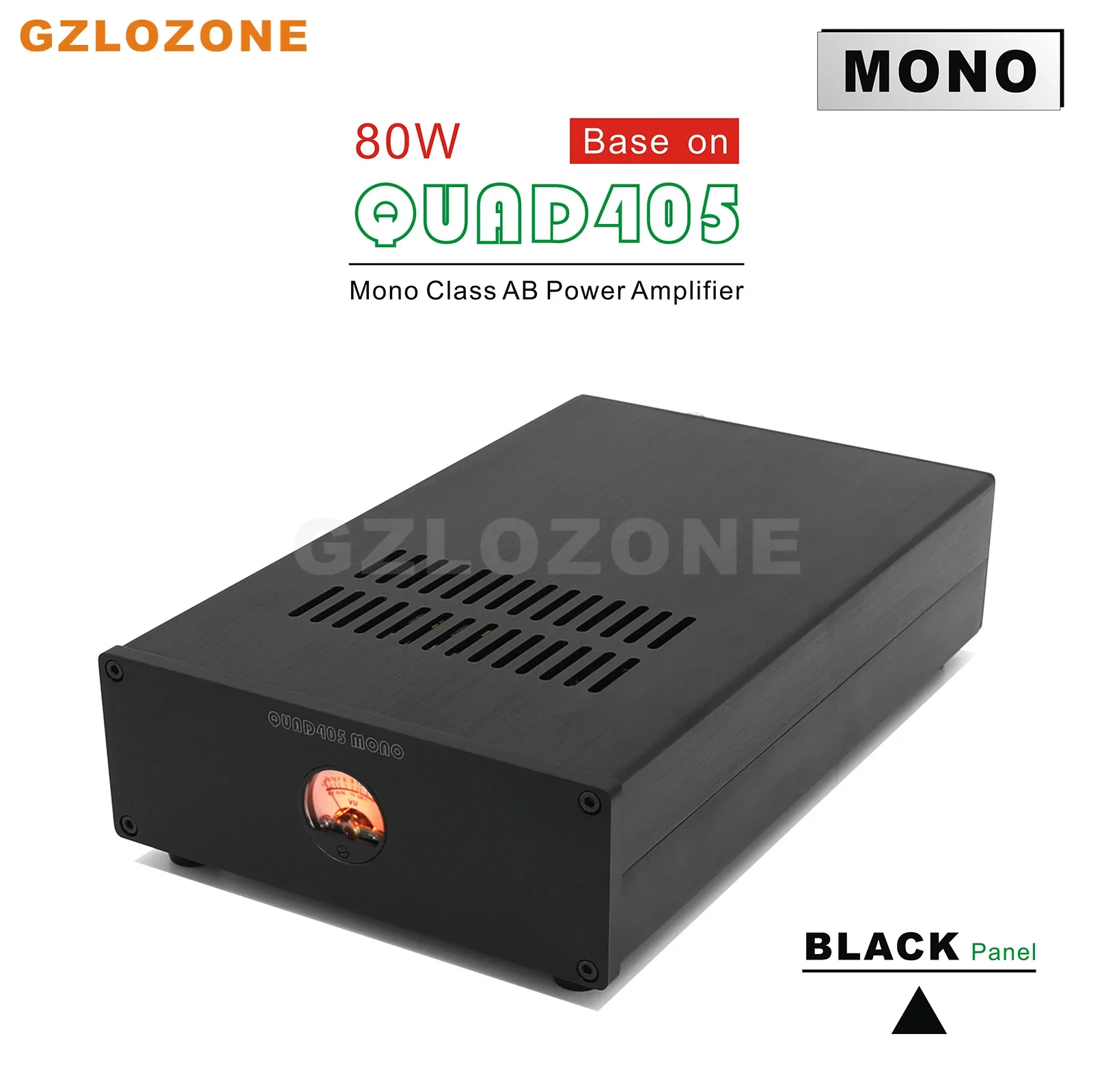 Amplificatore Di Potenza Mono Classe Ab Quad-405 80W Base Su Amplificatore Di Potenza Quad405 Con Misuratore Di Livello Vu