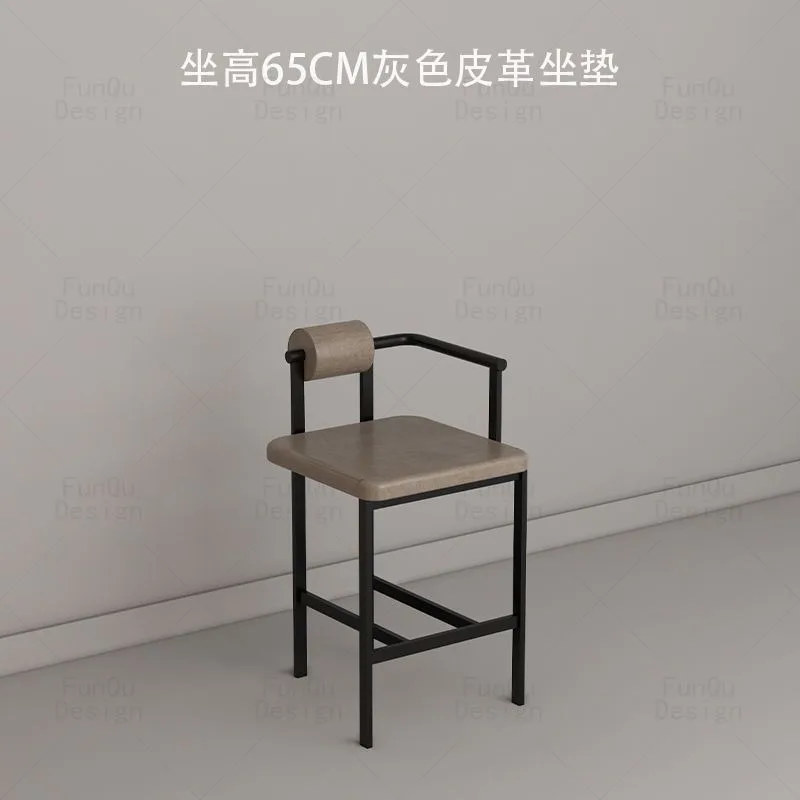 New Simple Industrial Style Bar Chair Nordic Home High Stool Bar High Foot Front Desk Chair Counter Stool