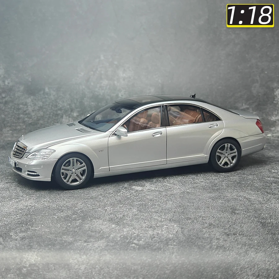 Motorhelix 1:18 for Benz S-Class S600L W221 car model Silver alloy all open 2