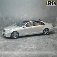 Motorhelix 1:18 for Benz S-Class S600L W221 car model Silver alloy all open 2