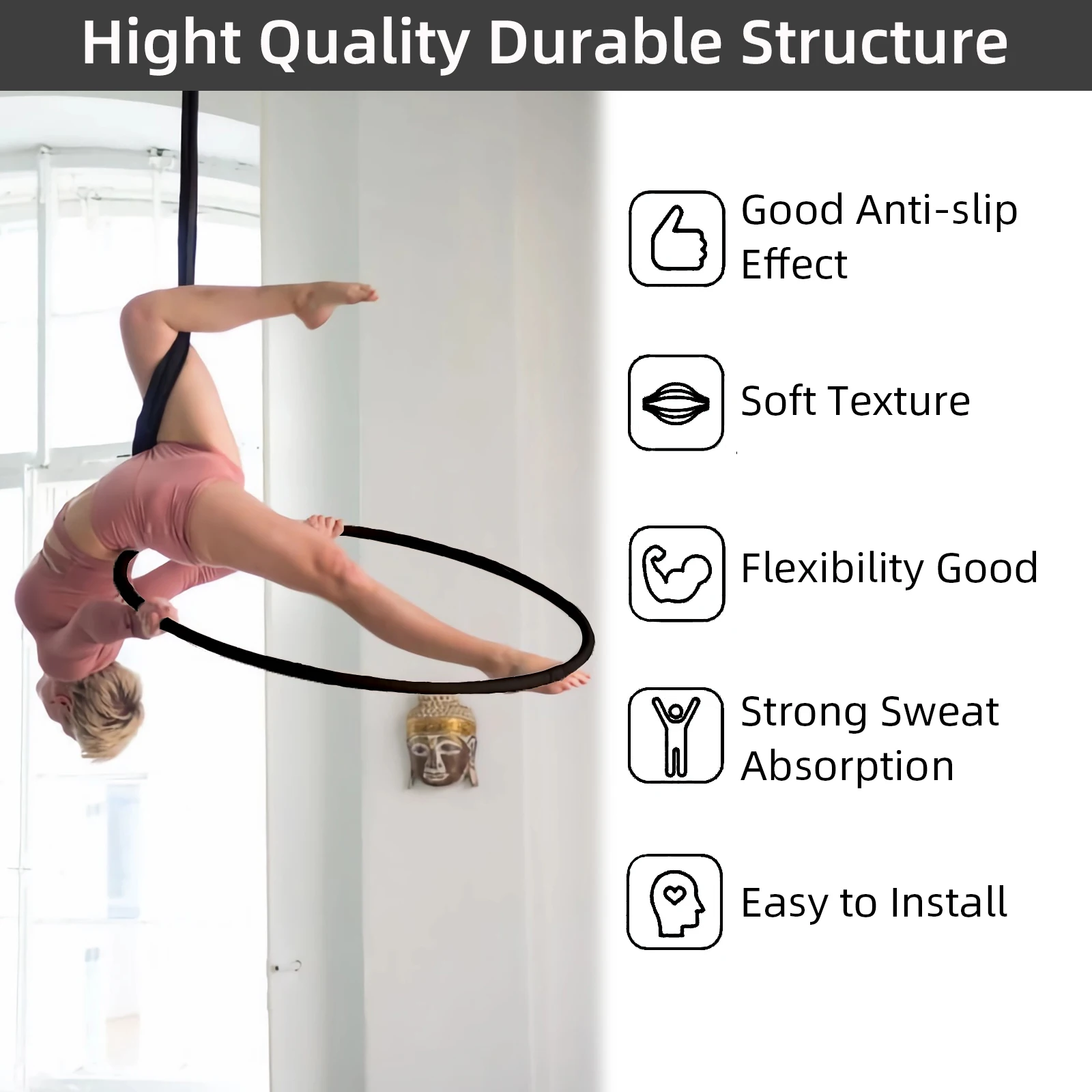 Premium Aerial Hoop Anti-Slip Tape Aerial Lyra Tape Non Slip Grip Cube Circus Gear 25mtr x 2.5cm