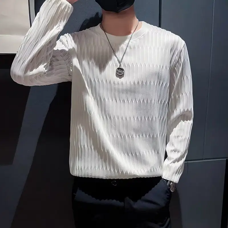 Fashion O-Neck Solid Color All-match Sweatshirts Men's Clothing 2023 Autumn Winter New Casual Pullovers Loose Korean Sweatshirts