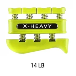 Grip Strengthener & Forearm Exerciser for Musicians and Rock Climbers (Green - 14LB)