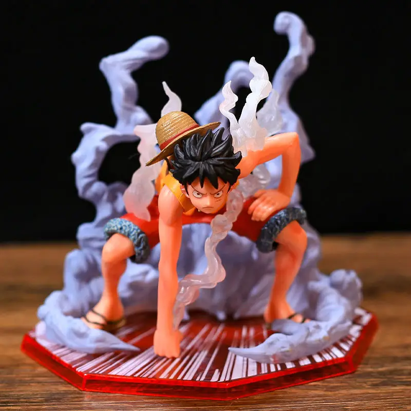 

12CM Anime One Piece Monkey D Luffy Gear 2 Fighting Figurine Pvc Collectible Model Doll Kid Toys