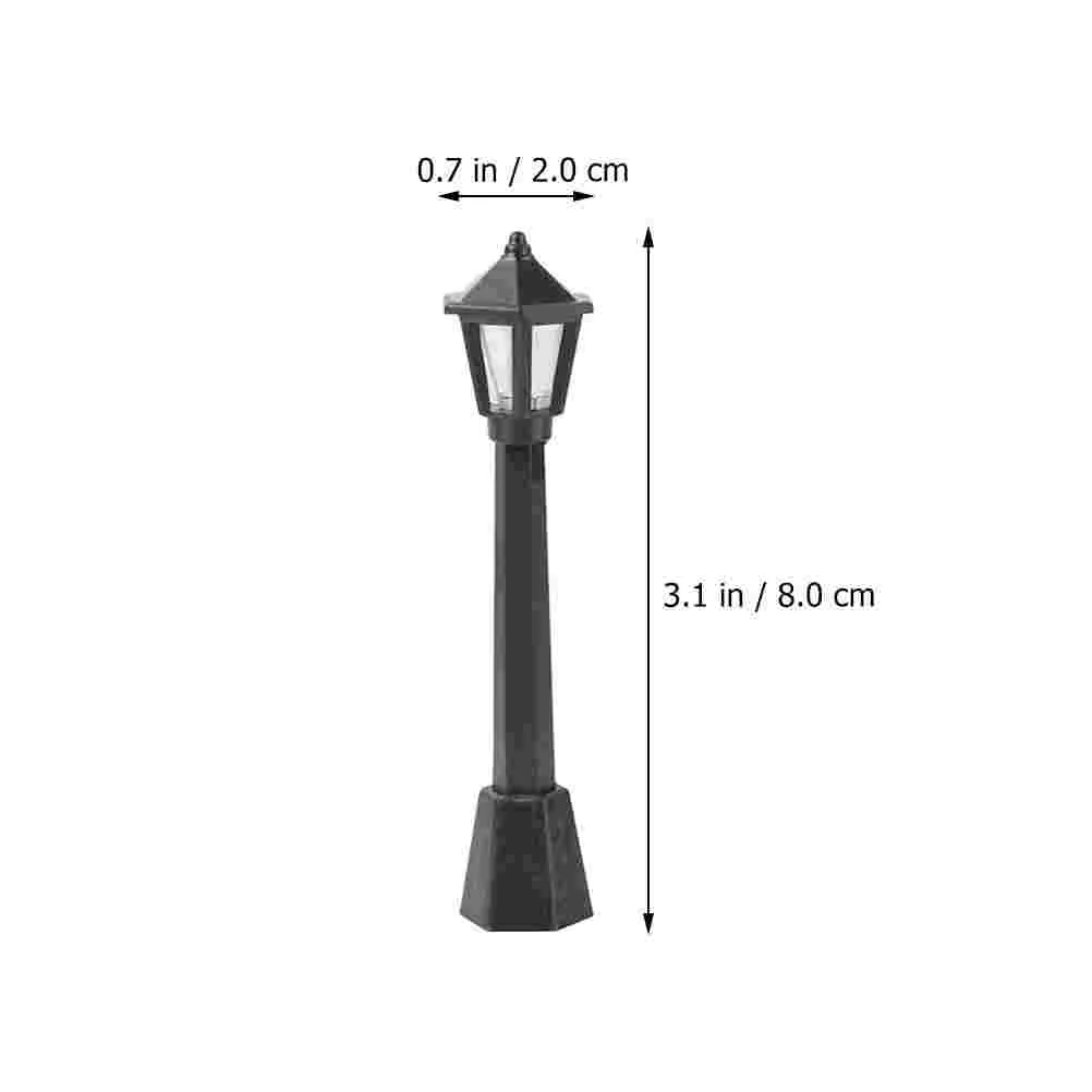 

12 Pcs Mini Street Light Micro House Supply Models Simulation Dollhouse Scene Decor DIY Sand Table Accessory