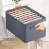 1pc Grey Nonwoven Fabric with Partition Clothing Storage Box Household Wardrobe Organization and Storage 2