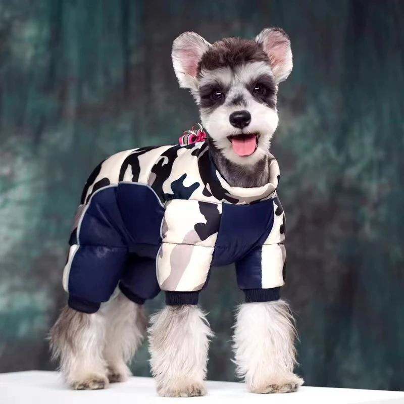 

Dog clothes, tummy protectors, warm winter clothes, Teddy mini-dog, four-legged suit, all waterproof