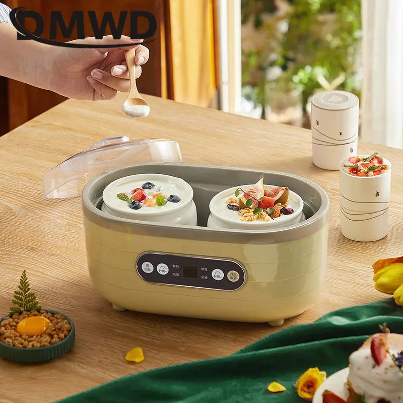 1.75L Multifunctional Thermostatic Brewing machine Intelligent Yogurt Fermenter Rice Wine Natto Kimchi Brew White porcelain Tank 5