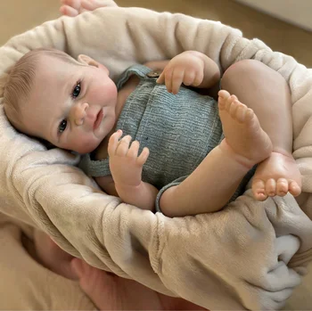 Muñeco Bebe Reborn Realista Elijah de 50 cm – Niño Recién Nacido de Cuerpo Completo en Silicona y Vinilo