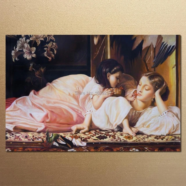 絵画 油絵　母と仔 絵画 油絵 母と仔 hahajinnbutu1.jpg