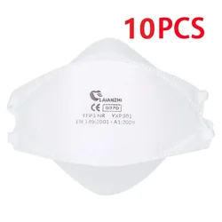 Premium FFP3 Foldable Respirator Mask with Soft Adjustable Headband - CE Approved, Individually Packed, Reusable Adult Face Protection (Laz - FFP3 - 10pcs)