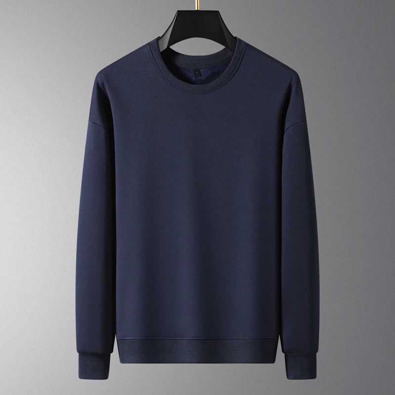 Elegant Fashion Harajuku Slim Fit Ropa Hombre Loose Casual All Match T-shirts O Neck Insert Pure Cotton Long Sleeve Sweatshirt