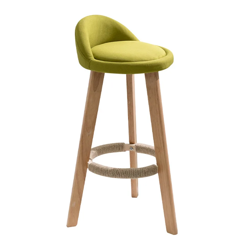 

Household solid wood leisure high stool