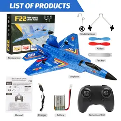 Remote Control LED Glider Airplane Toy - EPP Foam Flying Experience (Blue)