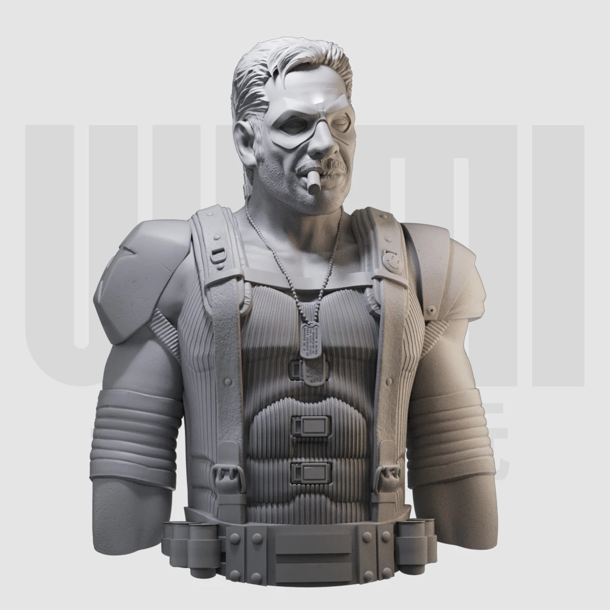 

1/10 Laughter Bust Resin White Mold GK figure Model