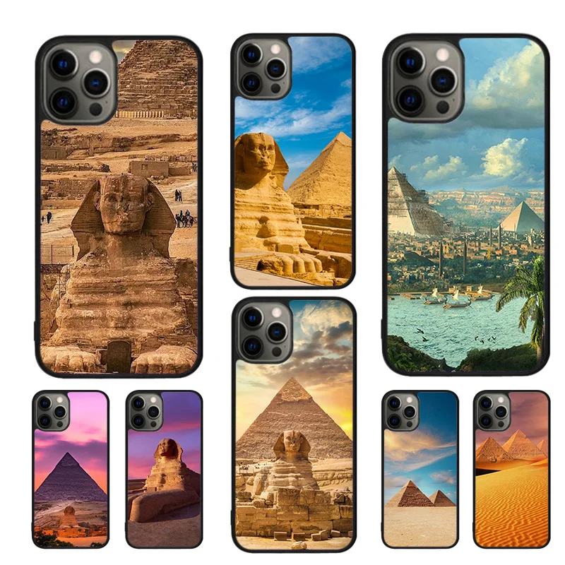 Egitto piramidi custodie per cellulari Cover per iPhone 15 14 12 13 mini 11  Pro MAX XR XS apple 6 7 8 Plus SE2020 Coque