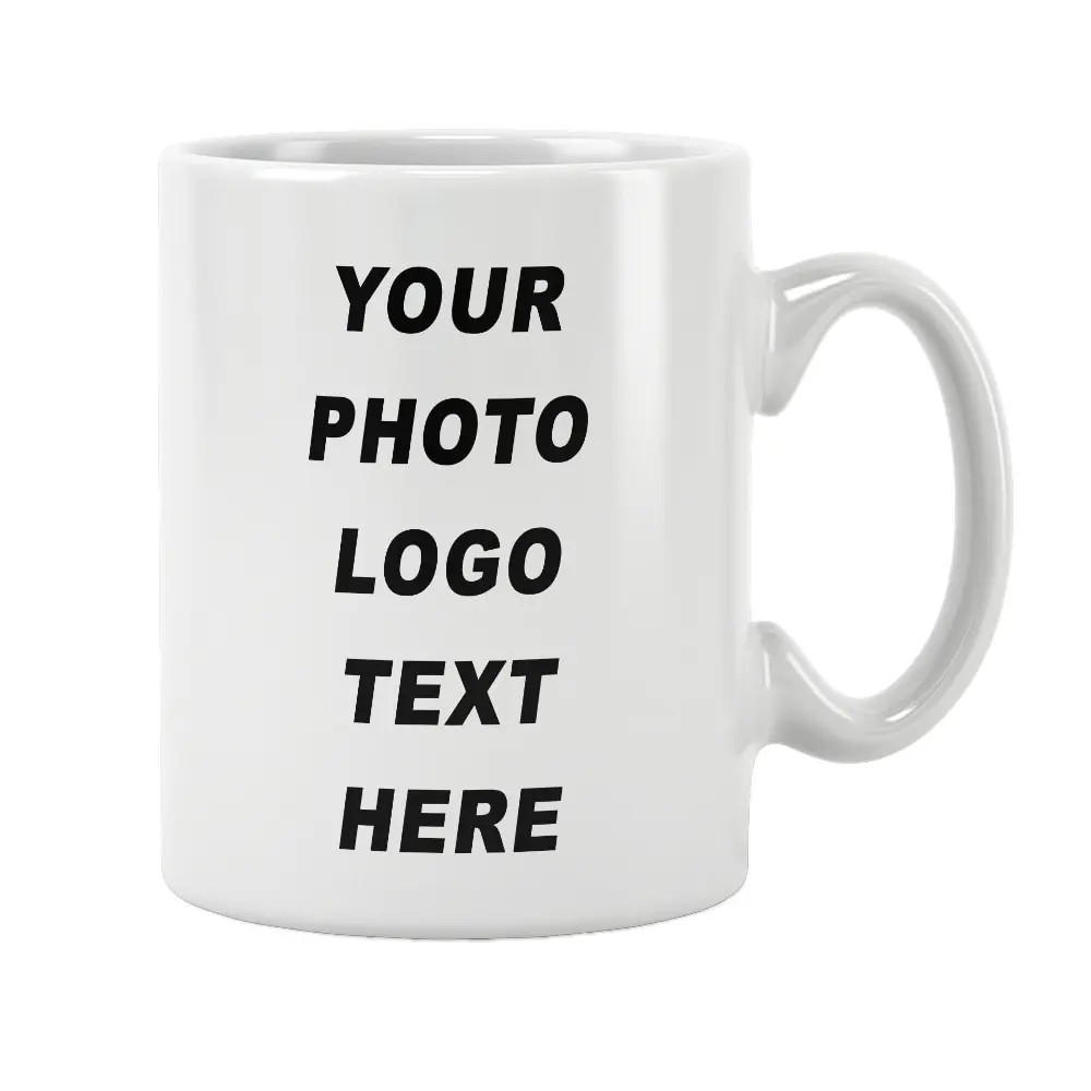 DIY Customized Mug Logo Design Wholesale Dropshipping Coffee Cup White