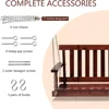 Outdoor Wooden Porch Swings 4Ft/48in Outdoor Swings Heavy Duty 800lb Weight Capacity Swing Bench for Adults with Hanging Chains 5