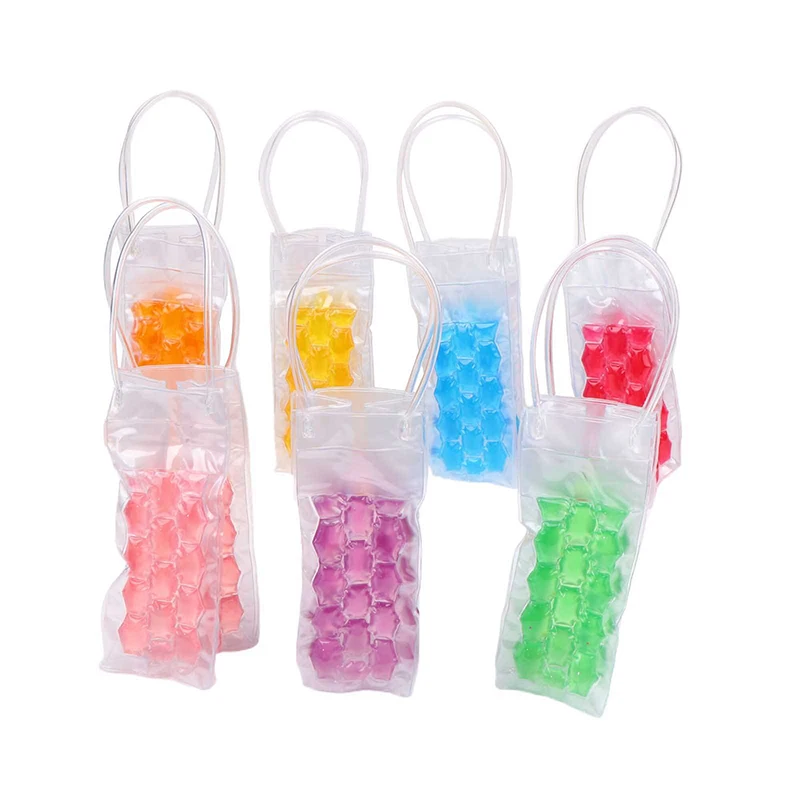 Portable Practical Champagne Beer Iced Tote Bag PVC Insulated Red Wine Handbag Holder Outdoor Wine Bottle Freezer Bag