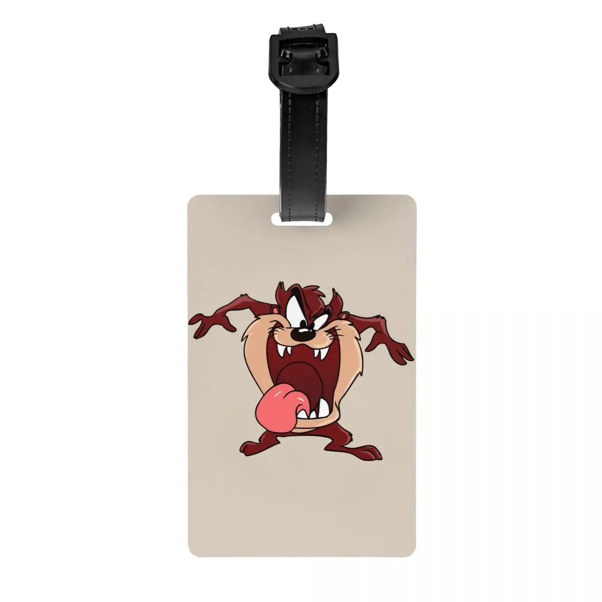 

Custom Tasmanian Devil Luggage Tag Privacy Protection Taz Cartoon Anime Baggage Tags Travel Bag Labels Suitcase