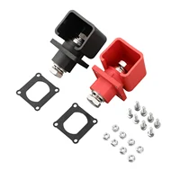 2 ชิ้น 300A DC500V ขั้วต่อแบตเตอรี่สำหรับเก็บพลังงานกระแสสูง ขั้วต่อแบบ Snap-on พร้อมฝาครอบกันฝุ่น อุปกรณ์ไฟฟ้า 2