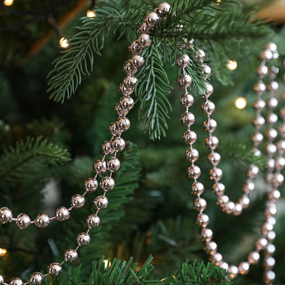 5m Bead Chain Garland Christmas Tree Hanging Beads Decorations Artificial Pearls Beads Chain Wedding Party Decor christmas decorations