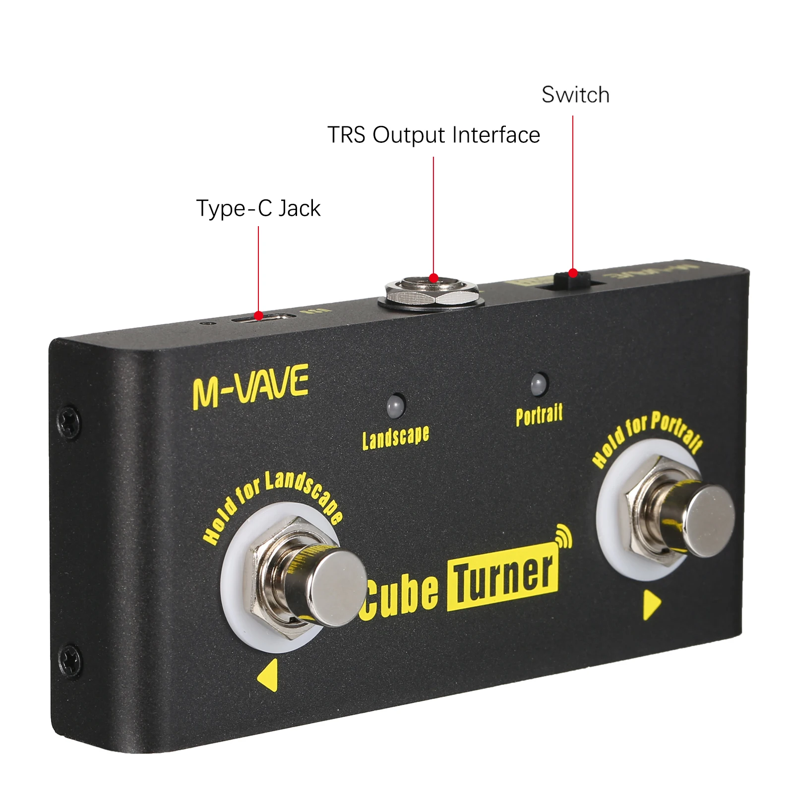 M-VAVE Cube Turner Wireless Page Turner Pedal Rechargeable Music Sheet Supports Looper Compatible with Android iOS