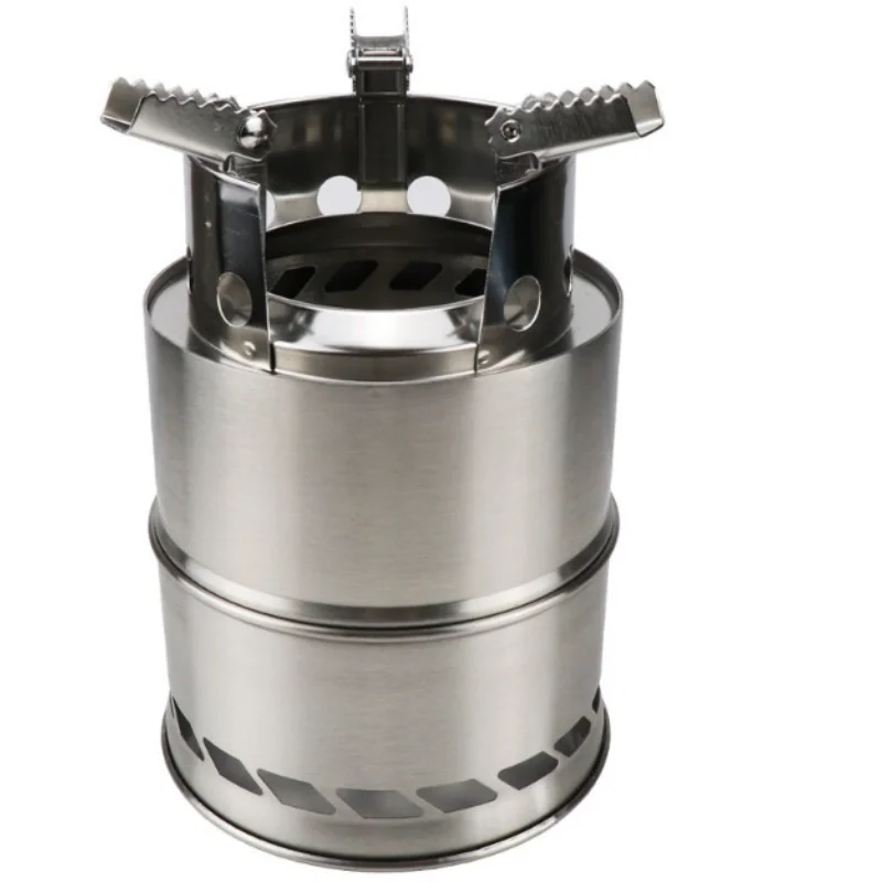 

Portable Folding Wood Burning Stove Windproof Mini Stainless Steel Alcohol Stove for Outdoor Camping Hiking Backpacking