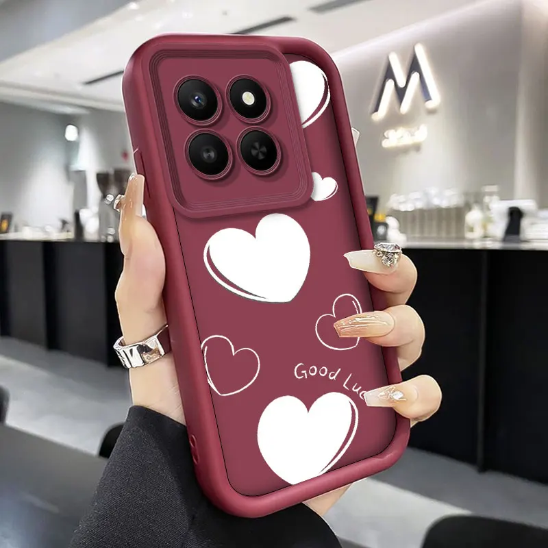 Luxury Black Floral Love Heart Silicone Phone Case - Soft Protective Bumper Cover