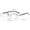 Business Style Rimless Myopia Glasses for Men Anti Blue Light Finished Near Sight Eyeglasses Retro Prescription Minus Eyewear 6