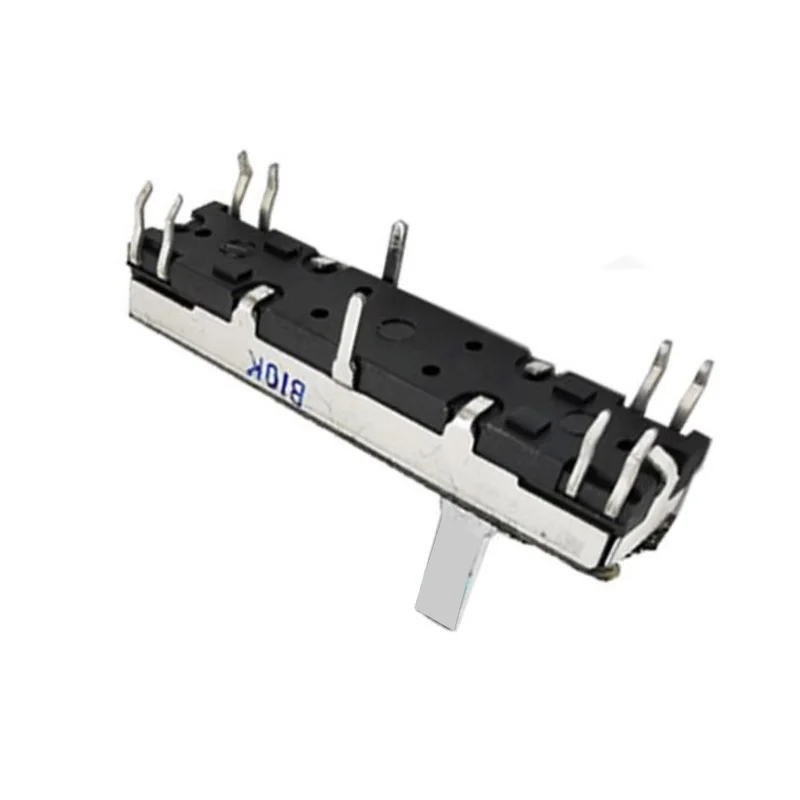 1pc Siding Potentiometer 45mm Stereo Channel B10K Axis Length 15mm Sliding Stroke 30mm