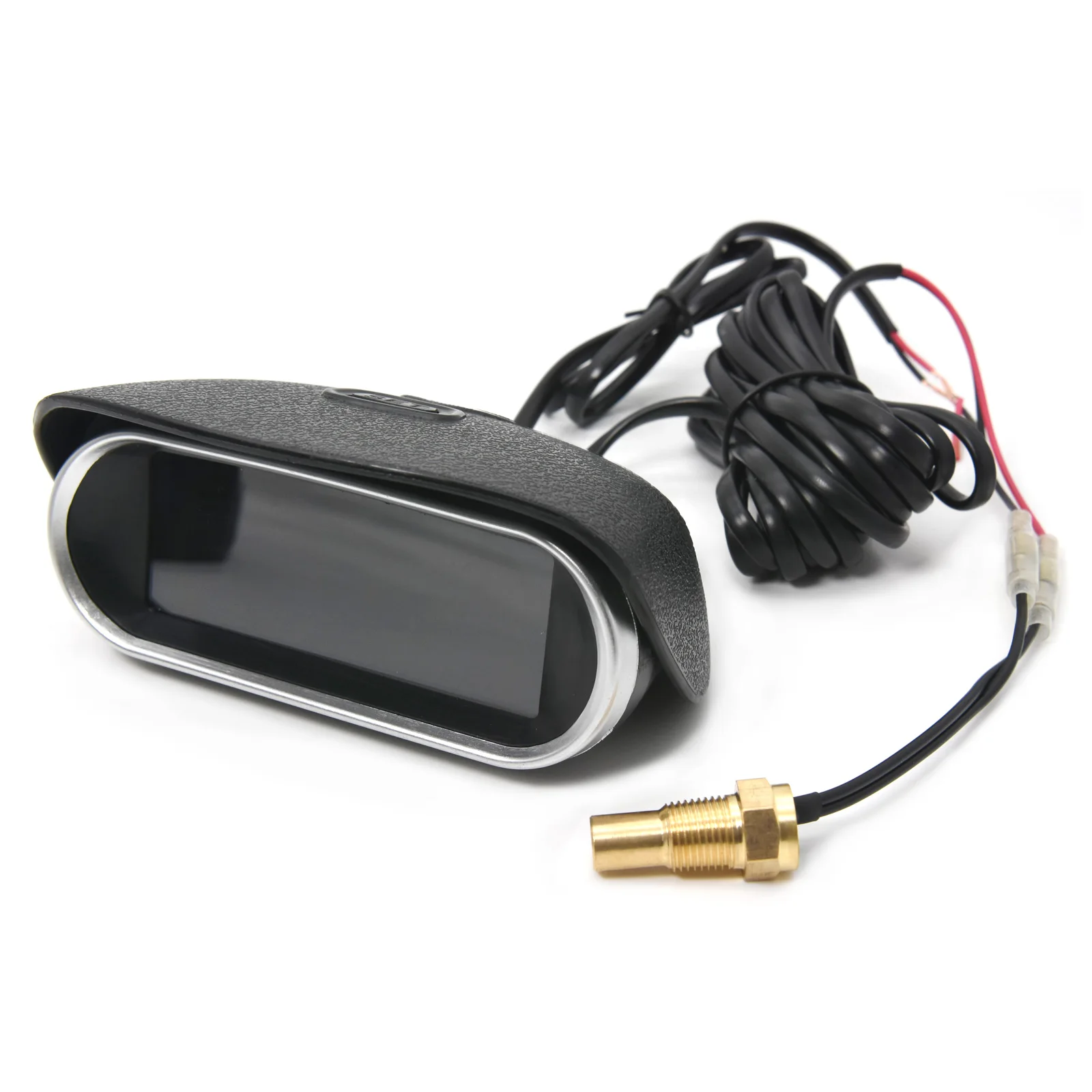 2 in 1 lcd auto wassermesser + wasser temperatur sensor 10mm meter voltmeter spannung digital horizontal 12v 24v zubehör – Detail 10