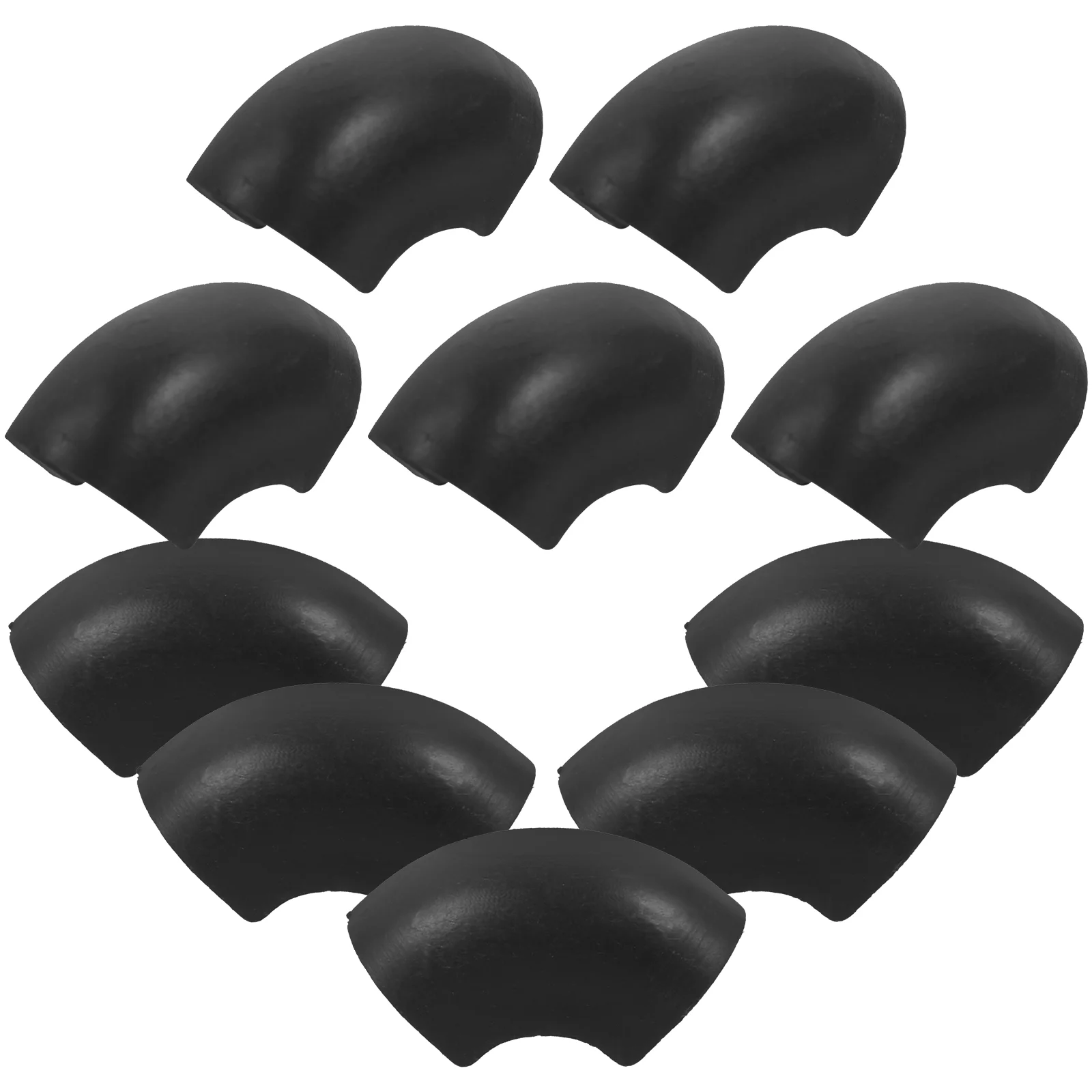 10 Pcs Chair Leg Floor Protectors 10MM White Tube Caps Anti Scratch Plastic Feet for Furniture Pads Carpet Office Chairs