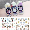 12pcs Cute Penguin Winter Nail Stickers Birds Bear Cat Cartoon Animal Snowflake Sliders Water Decals Decoration Xmas Tips Foils 2