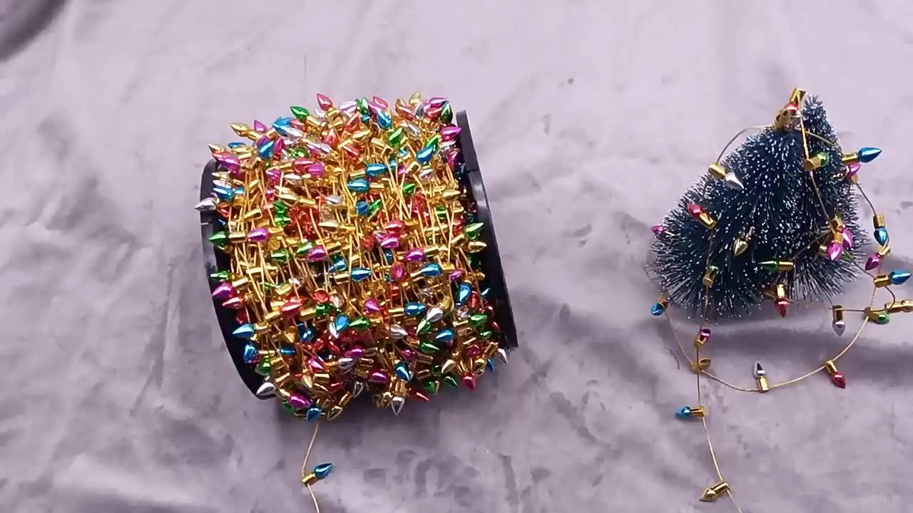 Casa delle bambole in miniatura LED bianco luci natalizie a