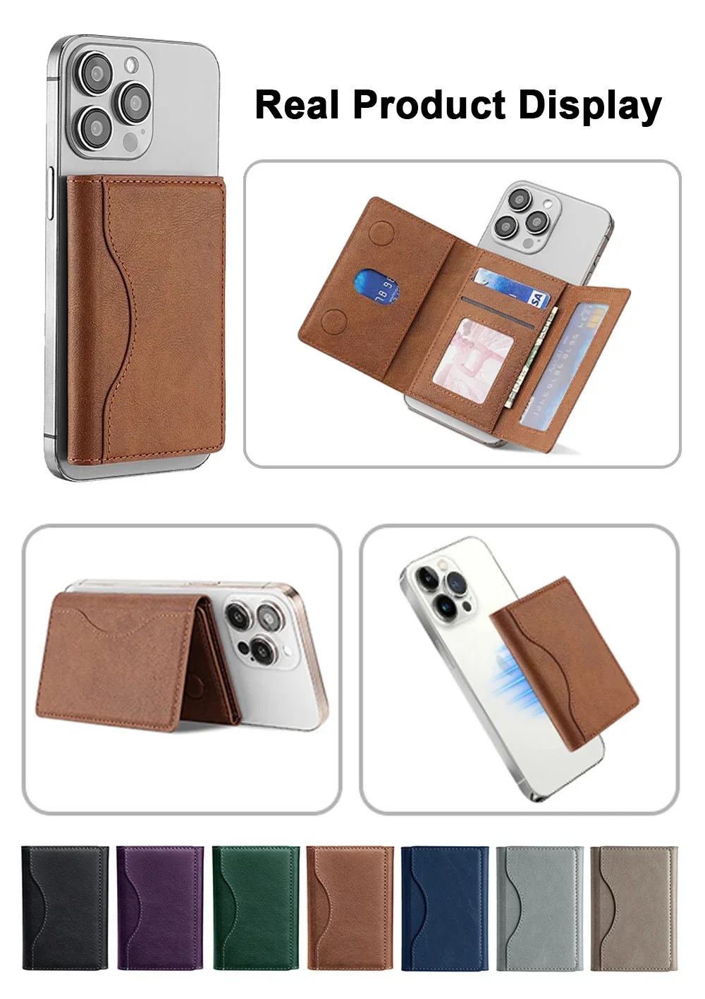 Carteira MagSafe em uso com cartões