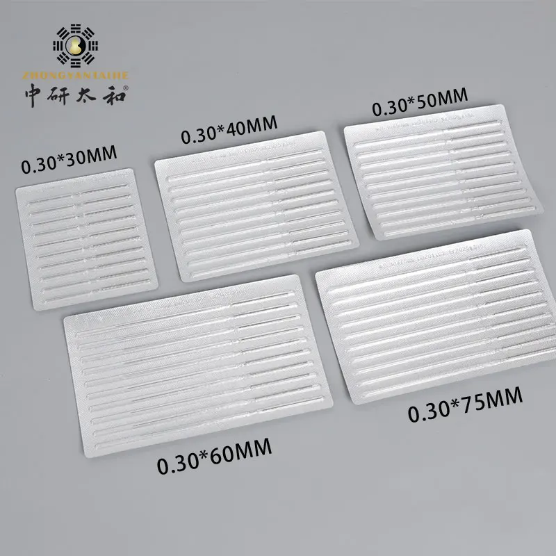 Disposable acupuncture needle ZHONGYAN TAIHE acupuncture needles flat handle aluminum foil 10PCS /lot for moxibustion