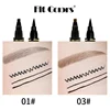 2 In 1 Eye Liner Brow Pencil Waterproof Lasting No-smudge Four Points Eyebrow Tattoo Pen Gray Brown Liquid Liner Makeup Cosmetic 5