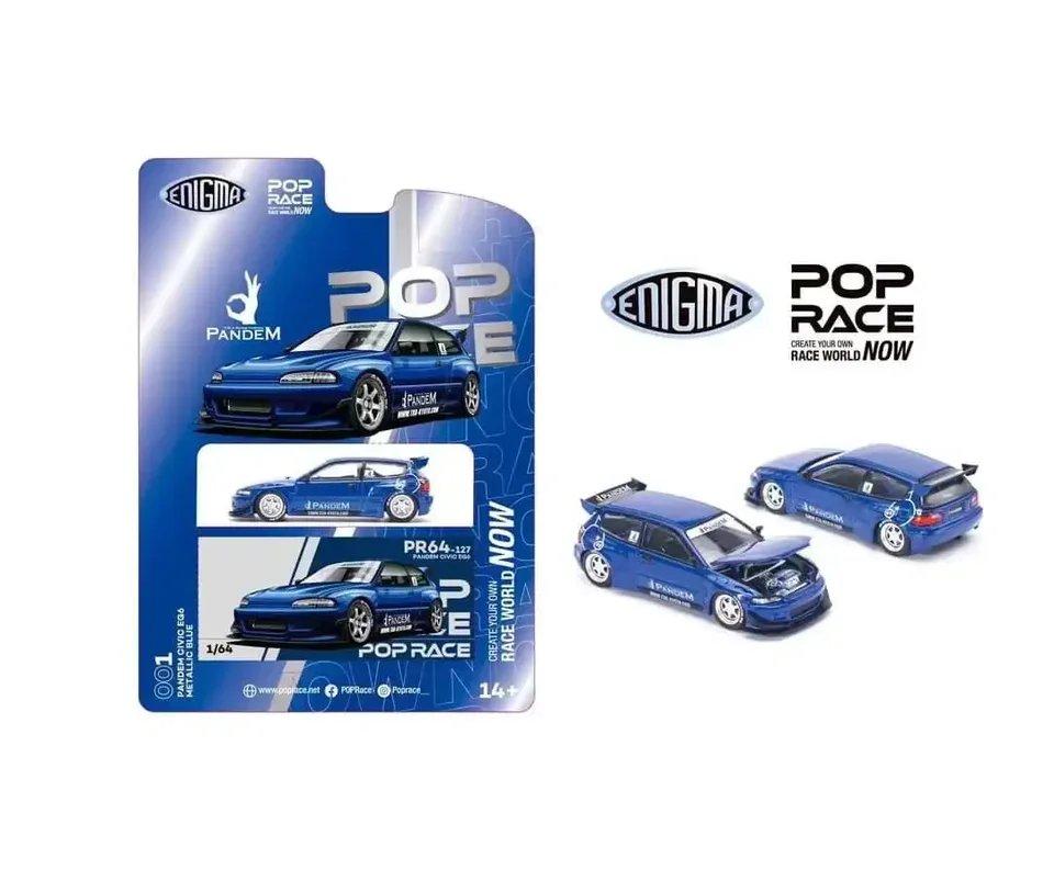ミニカー PANDEM CIVIC EG6 1/64 POPRACE 1/64 Poprace Honda Pandem Civic EG6 v1.5 Idemitsu Motion