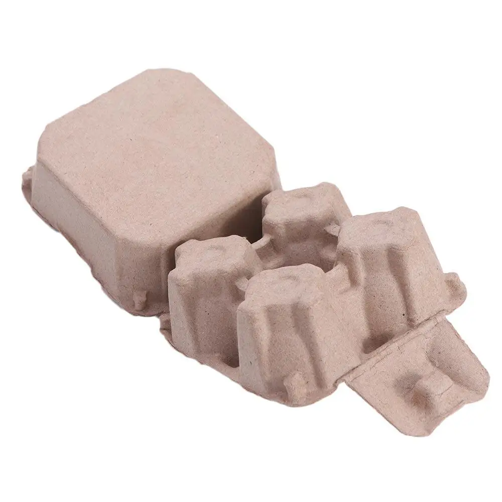 Grids Kraft Pulp Egg Cartons Chicken Eggs Tray Egg Containers Refrigerator Empty Egg Storage Box 4