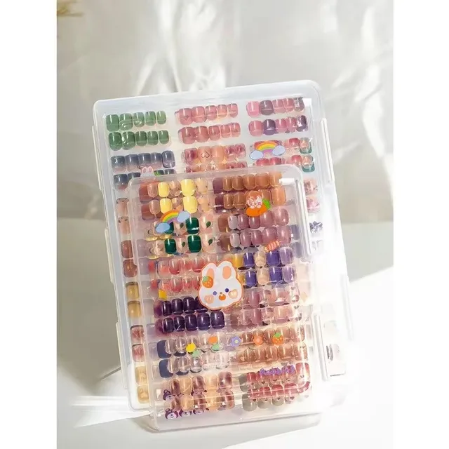 Nail Wear Storage Box Dustproof Transparent Storage Book Nail Plate Style Works Display Color Card Book Nails Supplies tool new 2