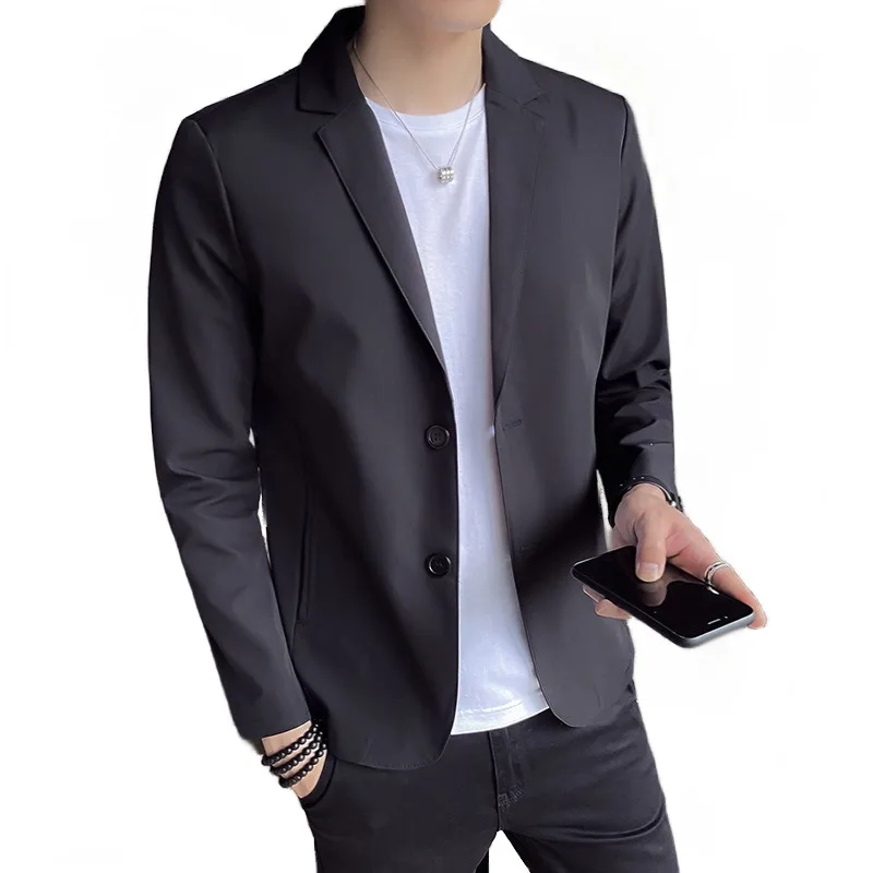 Autumn Casual Suit Men's Slim Fit Coat Autumn/Winter Formal Dress Korean Version Trend Personalized and Handsome Small Suit
