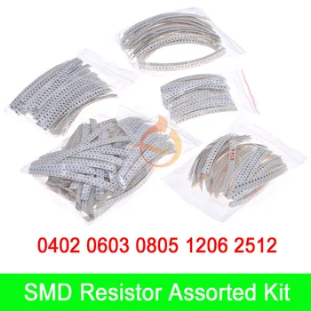 0402 0603 0805 1206 2512 5% SMD Chip Fixed Resistor Assorted Kit 0 ohm-10M Samples pack