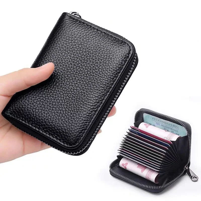 ID Cards Holders Bank Credit Bus Cards Cover Anti Demagnetization Coin Pouch Wallets Bag Business Zipper Card Holder Organizer