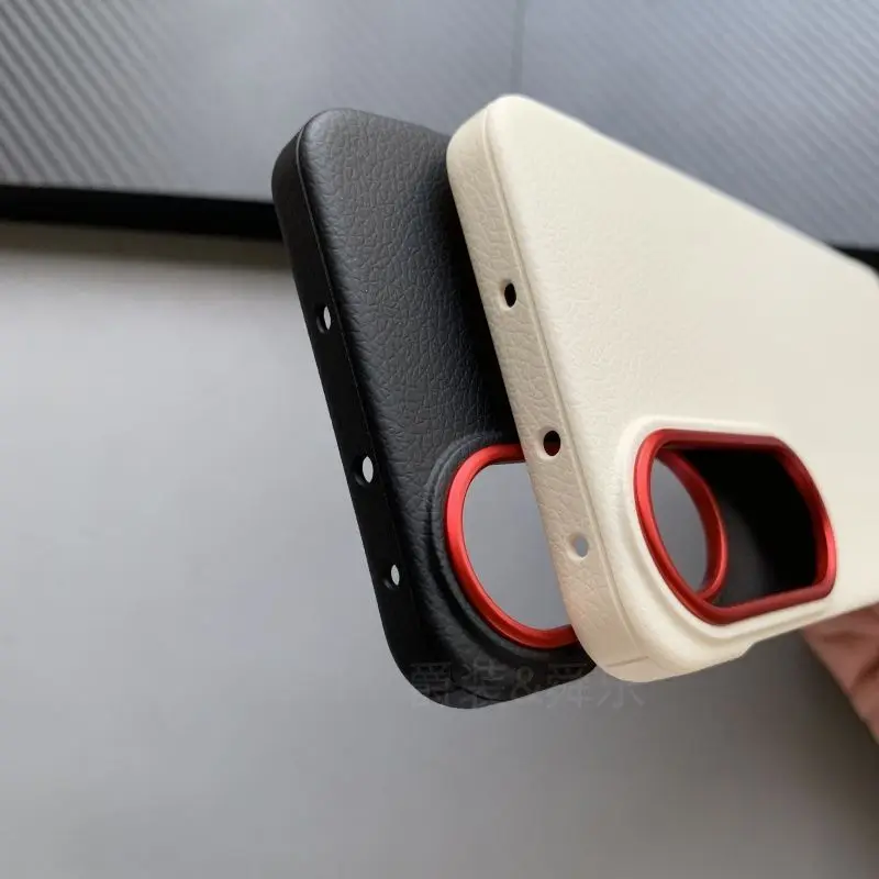 Luxury Leather Borderless Ultra-Thin Shockproof Back Cover Case