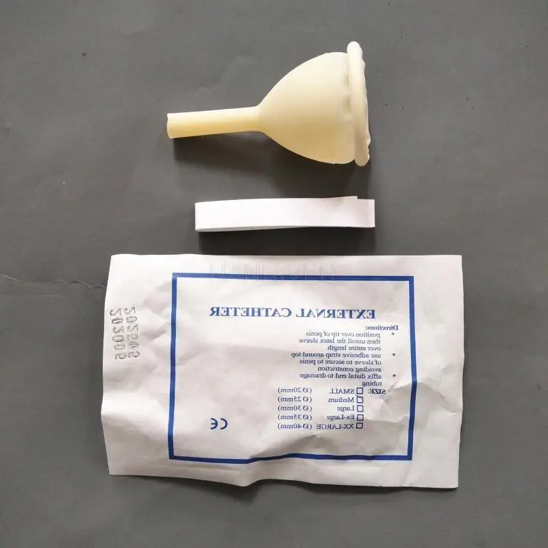 10pcs-5pcs male external catheter single use disposable urine collector Latex urine bag pick urinal bag 25mm/30mm/35mm