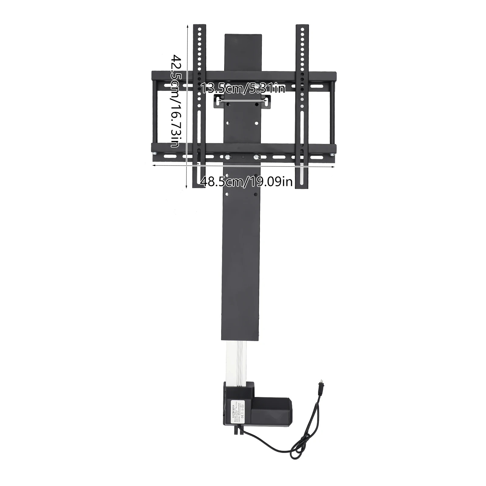 Adjustable TV Stand Motorized Stand Vertical Lift Television Stand with Remote Control Compact TV Mount Bracket