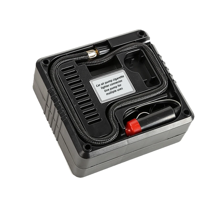 Car Emergency DC 12V Tire Inflator Air Pump Pressure Gauge Cigarette Lighter Connector